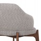 Πολυθρόνα ''ABAI'' από ξύλο rubberwood/ύφασμα μπουκλέ σε χρώμα καρυδί/ανοιχτό γκρι 65x63x79