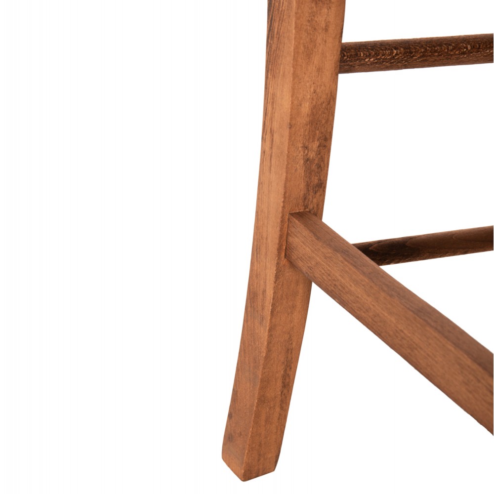 Καρέκλα καφενείου ''MONTE'' από ξύλο/ψάθα seagrass σε χρώμα καρυδί/φυσικό 43x41x87