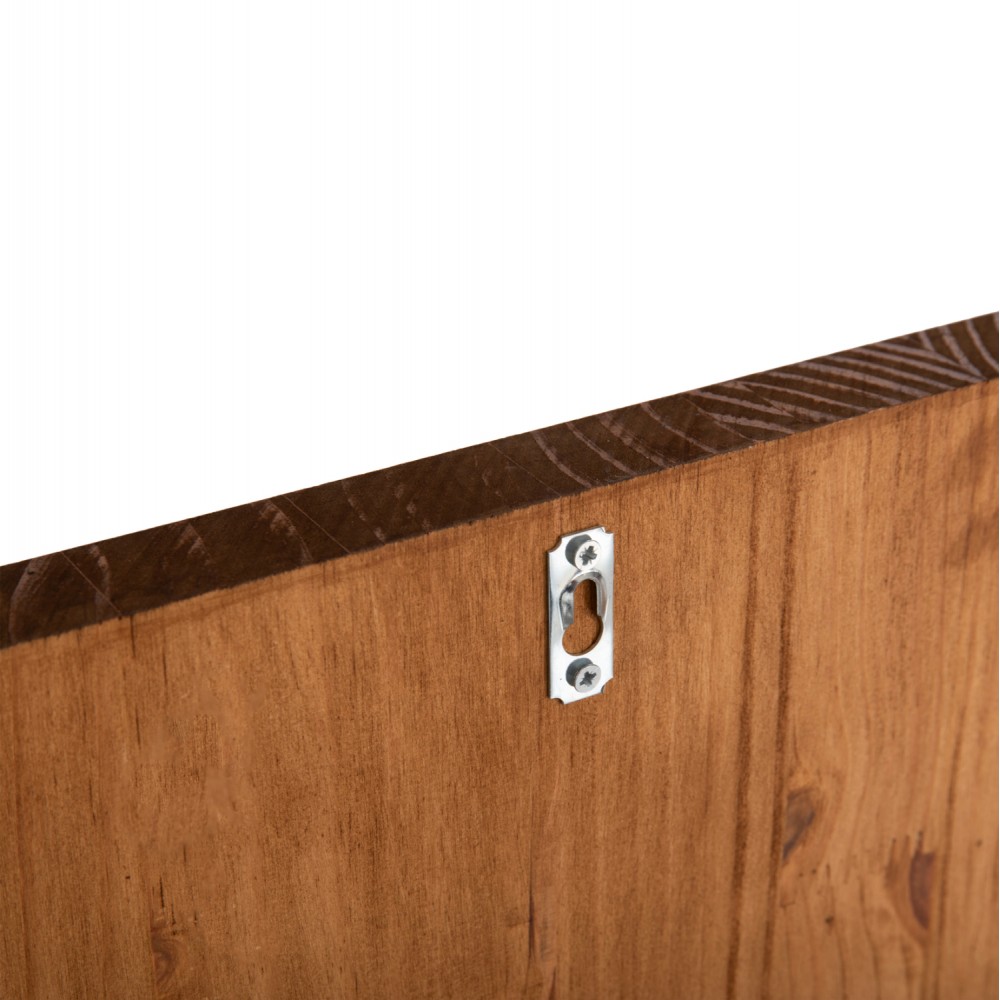 Διακοσμητικό τοίχου φιγούρα δέντρου φύλλα από μέταλλο/ξύλο σε χρώμα μαύρο/φυσικό 90x3x58