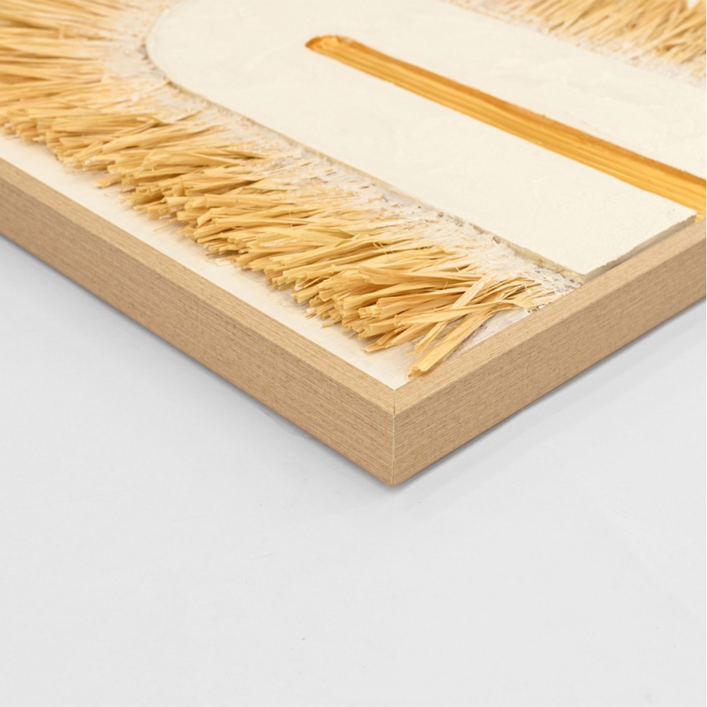 Πίνακας σε καμβά 3D με κορνίζα χειροποίητος σε μπεζ/λευκό 80x3.5x120