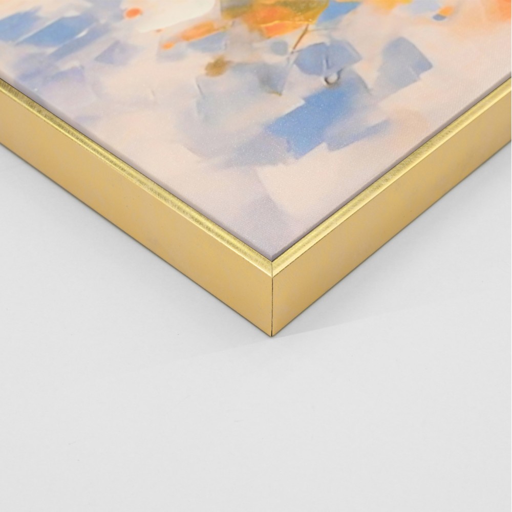 Πίνακας τοίχου σε καμβά πιθηκάκι με κορνίζα σε χρώμα μπεζ 62x4.5x62