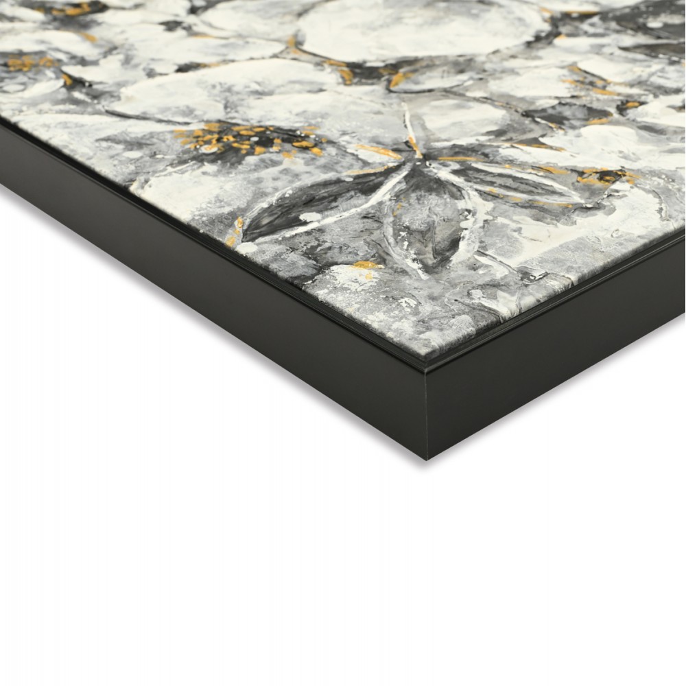 Πίνακας τοίχου πρόσωπο γυναίκας σε καμβά με κορνίζα σε χρώμα μαύρο 92x4.5x122