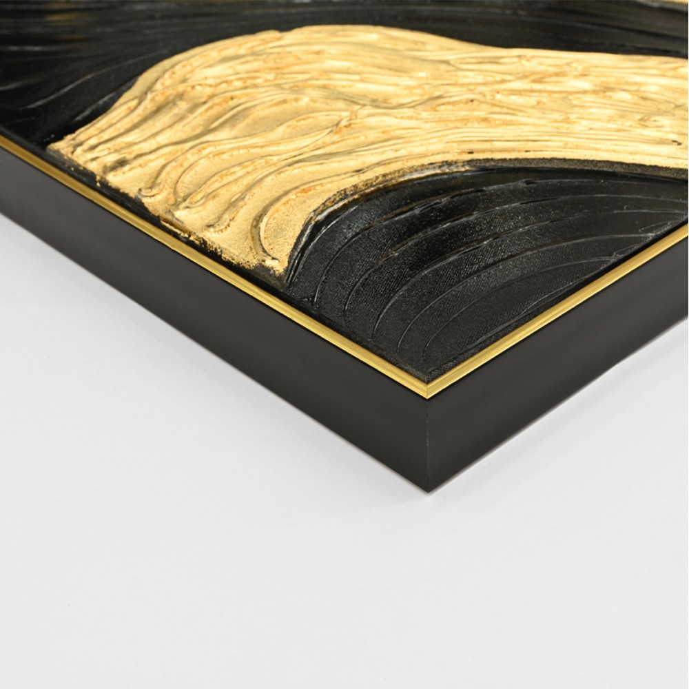 Πίνακας τοίχου 3D χειροποίητα σχέδια με κορνίζα σε χρώμα μπεζ 62x4.5Χ92