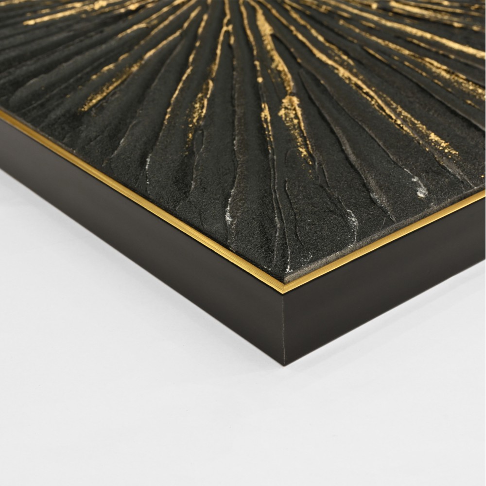 Πίνακας τοίχου σε καμβά χειροποίητος με κορνίζα σε χρώμα μαύρο/μπεζ 72x4.5x102