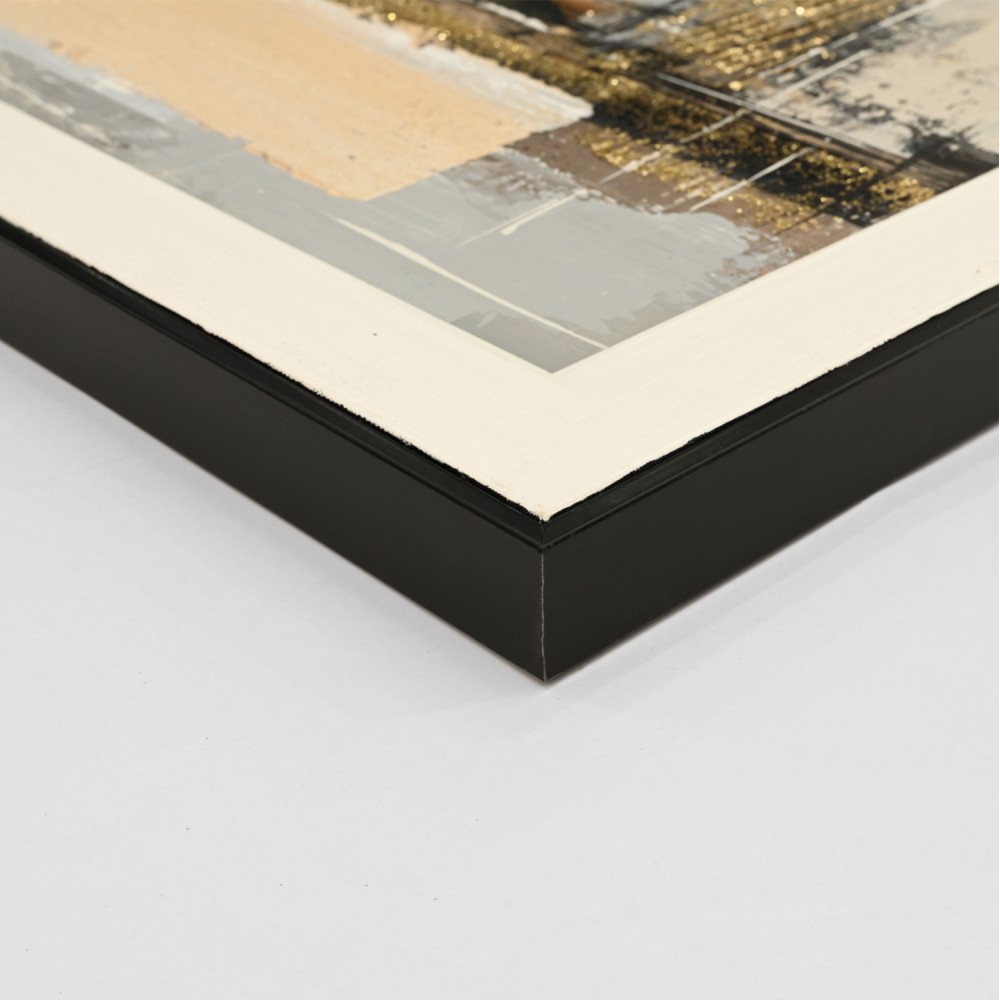 Πίνακας τοίχου αφηρημένα χρώματα σε καμβά με κορνίζα σε χρώμα μαύρο 142x4.5x72