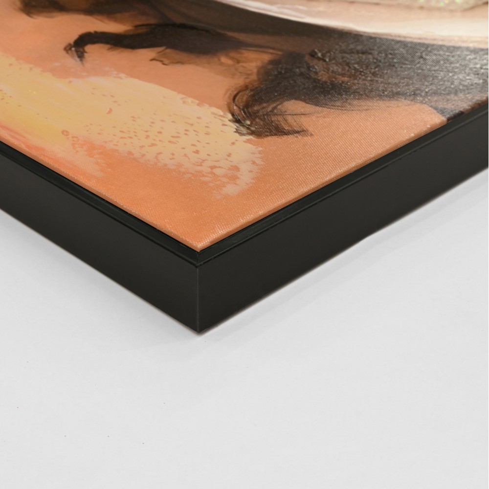 Πίνακας τοίχου γυναικεία φιγούρα σε καμβά με κορνίζα σε χρώμα μαύρο 82x4.5x122