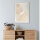 Πίνακας τοίχου 3D χειροποίητες καμπύλες με κορνίζα σε χρώμα μπεζ 72x5Χ102