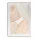 Πίνακας τοίχου 3D χειροποίητες καμπύλες με κορνίζα σε χρώμα μπεζ 72x5Χ102