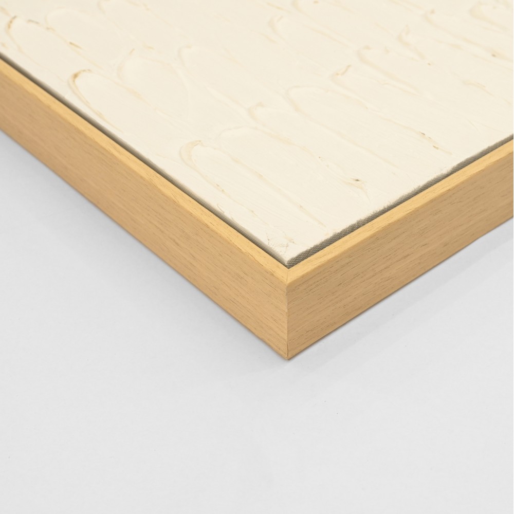 Πίνακας τοίχου σε καμβά με κορνίζα σε χρώμα μπεζ/λευκό 62x4.5x92