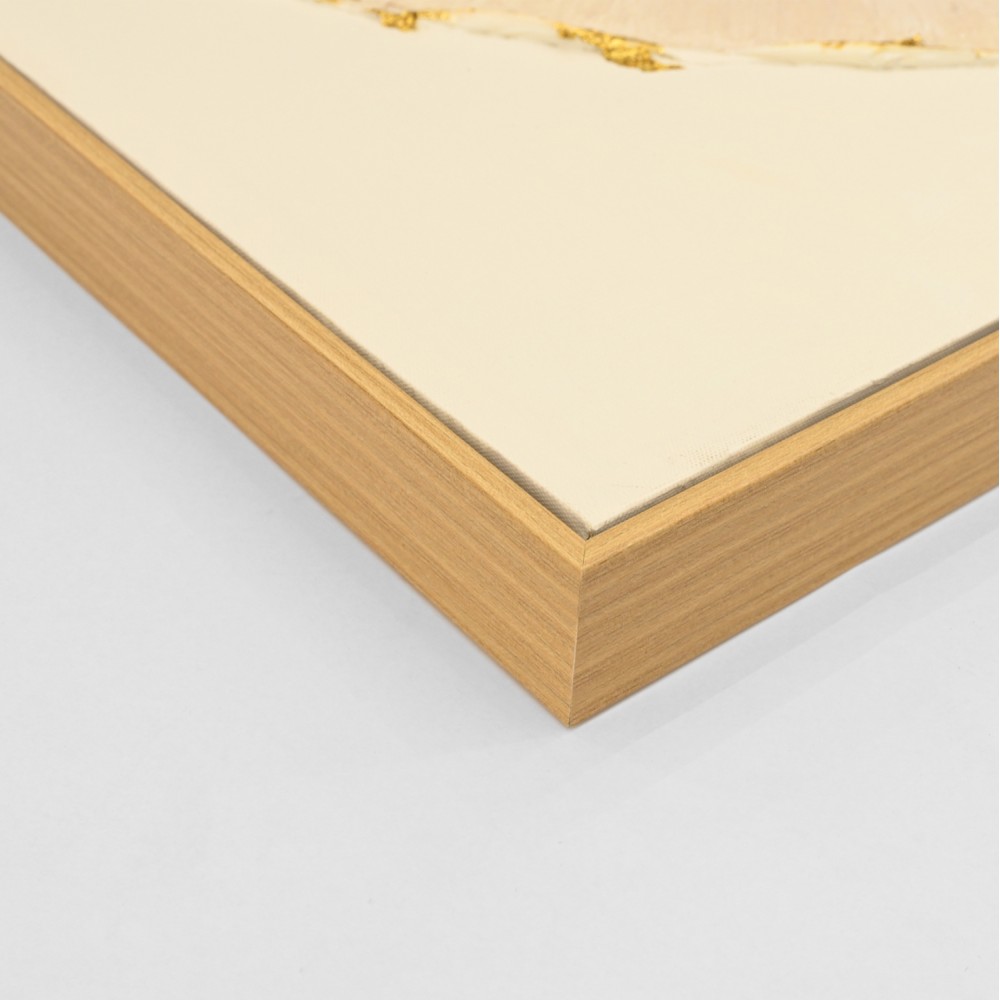 Πίνακας τοίχου κύκλοι σε καμβά με κορνίζα σε χρώμα μπεζ 82x4.5x82