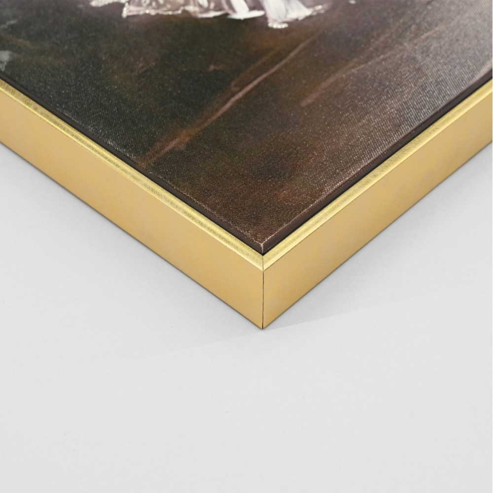 Πίνακας τοίχου εικόνα κοριτσιού σε καμβά με κορνίζα σε χρώμα μπεζ 82x4.5x82