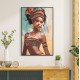 Πίνακας τοίχου γυναικεία φιγούρα σε καμβά με κορνίζα σε χρώμα μαύρο 82x4.5x122