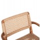 Πολυθρόνα ''ROSCO'' από ξύλο/σχοινί σε χρώμα φυσικό/μπεζ  56x54.5x78
