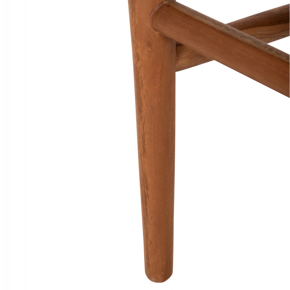 Πολυθρόνα ''ROSCO'' από ξύλο/σχοινί σε χρώμα φυσικό/μπεζ  56x54.5x78