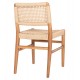 Καρέκλα ''ROSCO'' από ξύλο/σχοινί σε χρώμα φυσικό/μπεζ 46x55x79