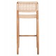 Σκαμπό μπαρ ''ROSCO'' από ξύλο/σχοινί σε χρώμα φυσικό/μπεζ 47x52x100
