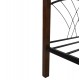 Κουκέτα κρεβάτι ''STOREY'' από μέταλλο/rubberwood σε χρώμα μαύρο/καρυδί 200x90x158