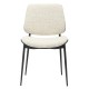 Καρέκλα τραπεζαρίας ''CONTI'' από μέταλλο/ύφασμα σε χρώμα μαύρο/εκρού 48,5x56x82,5