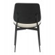 Καρέκλα τραπεζαρίας ''CONTI'' από μέταλλο/ύφασμα σε χρώμα μαύρο/εκρού 48,5x56x82,5
