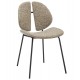 Καρέκλα τραπεζαρίας ''LUNGS'' από μέταλλο/ύφασμα σε χρώμα μαύρο/μπεζ 49x53,5x80