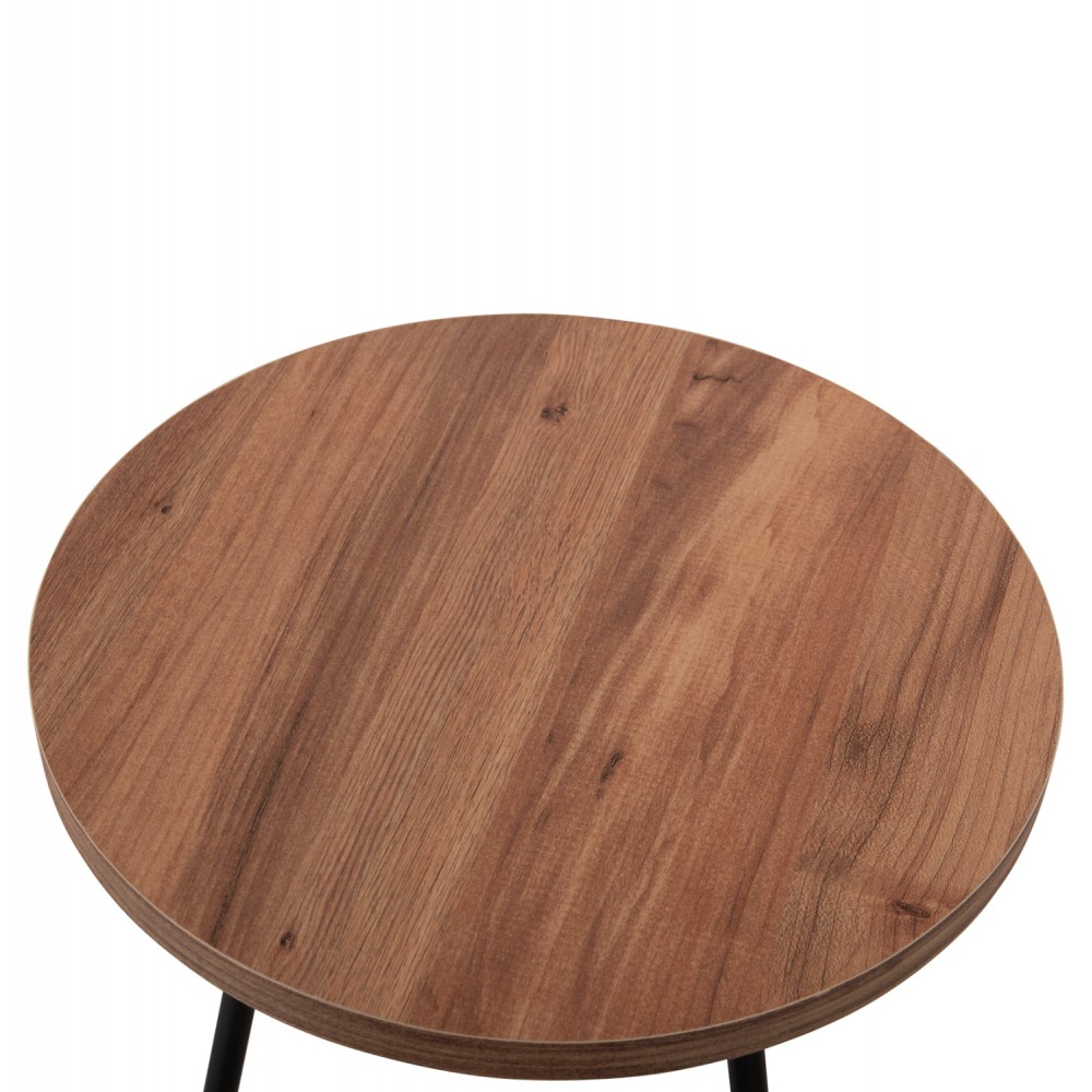 Σετ βοηθητικά τραπεζάκια ''KISSA'' σε φυσικό/μαύρο Φ33x53