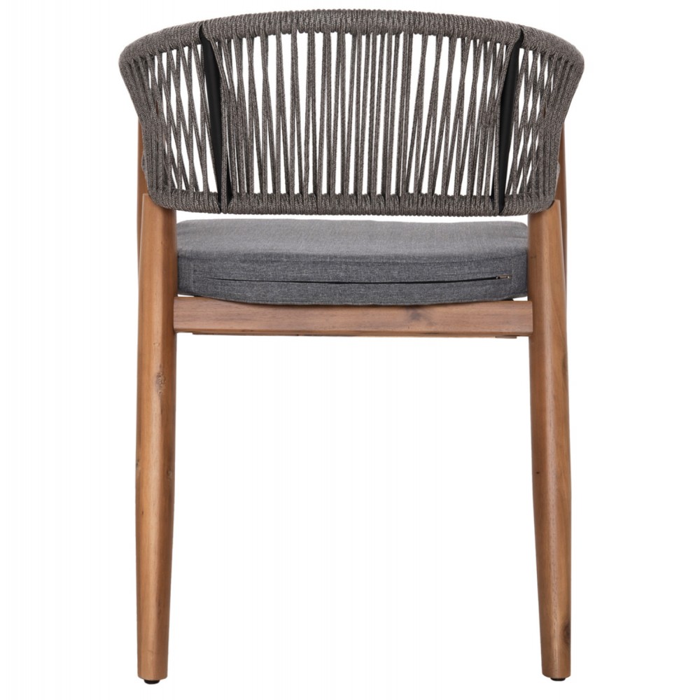 Πολυθρόνα "NAVAN" από ξύλο/σχοινί σε χρώμα φυσικό/γκρι 59x58x76