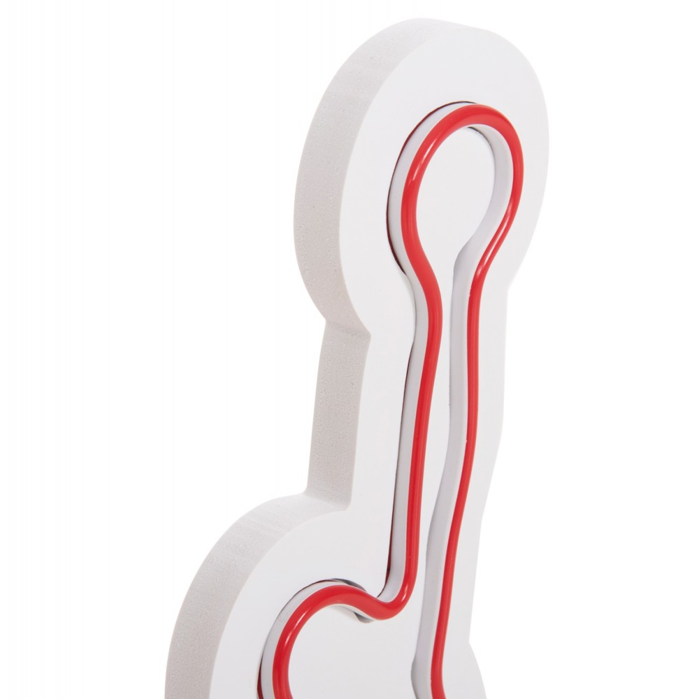 Διακοσμητικό τοίχου LED σε λευκό/κόκκινο χρώμα 40x2x39.5