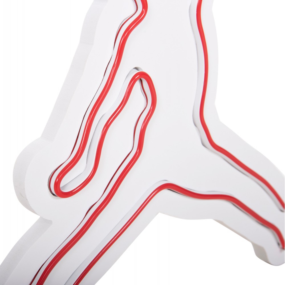 Διακοσμητικό τοίχου LED σε λευκό/κόκκινο χρώμα 40x2x39.5