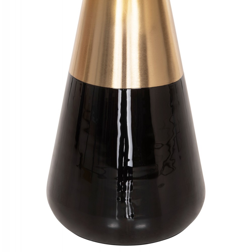 Σετ τραπέζια σαλονιού "OLUF" 2τμχ από μέταλλο σε χρώμα μαύρο/χρυσό Φ50 & Φ41