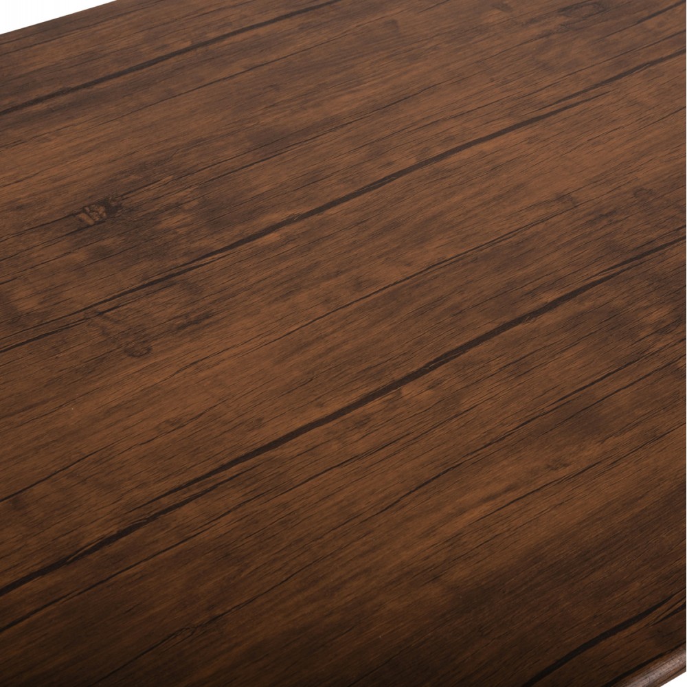 Σετ τραπεζαρίας "PEARY" από mdf/μέταλλο σε χρώμα καρυδί/μαύρο 110x60x74