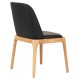 Καρέκλα τραπεζαρίας "FURLAN" από ξύλο/PU σε χρώμα φυσικό/μαύρο 54.5x58x86
