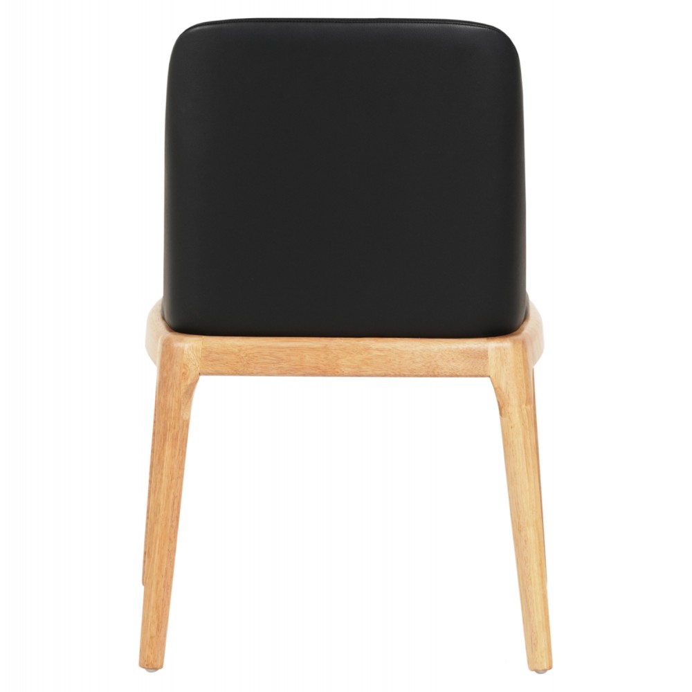 Καρέκλα τραπεζαρίας "FURLAN" από ξύλο/PU σε χρώμα φυσικό/μαύρο 54.5x58x86