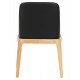 Καρέκλα τραπεζαρίας "FURLAN" από ξύλο/PU σε χρώμα φυσικό/μαύρο 54.5x58x86