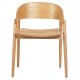 Πολυθρόνα τραπεζαρίας "CANOP" από ξύλο σε χρώμα φυσικό 56.5x61x74