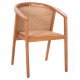 Πολυθρόνα "RENLY" από ξύλο/σχοινί σε φυσικό χρώμα 60x59x82