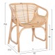 Πολυθρόνα "MEL" από rattan σε φυσικό χρώμα 62x57.5x79.5
