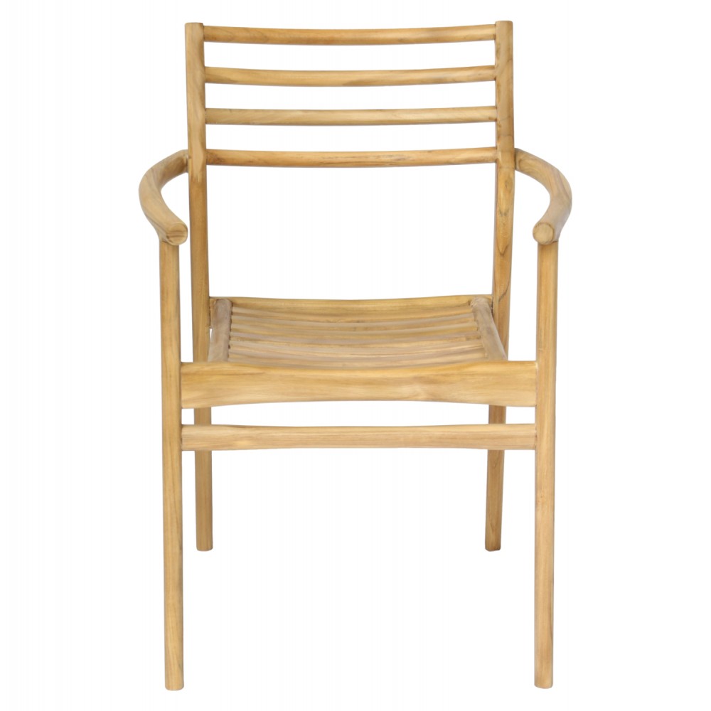 Πολυθρόνα "MOOSEN" από ξύλο σε φυσικό χρώμα 59x60x78.5