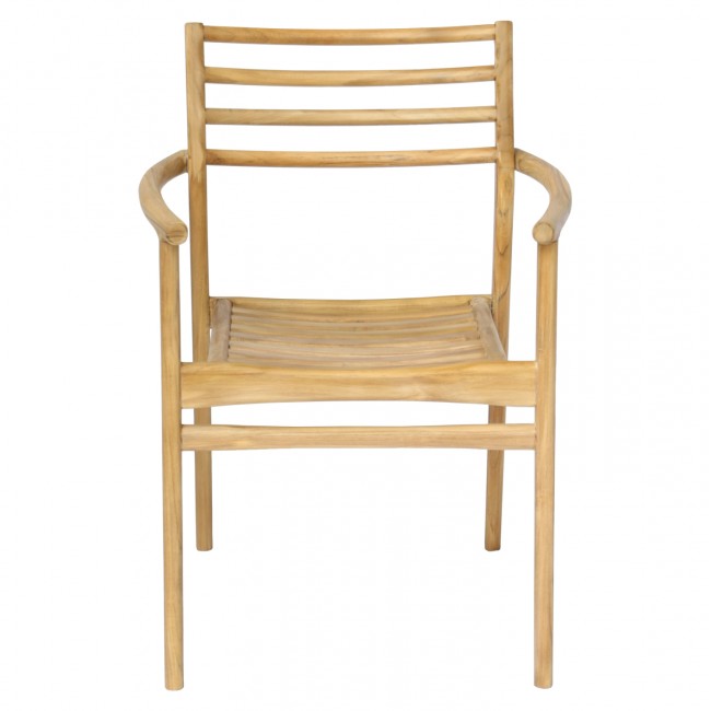 Πολυθρόνα "MOOSEN" από ξύλο σε φυσικό χρώμα 59x60x78.5