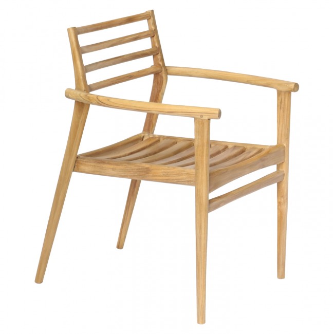 Πολυθρόνα "MOOSEN" από ξύλο σε φυσικό χρώμα 59x60x78.5