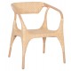 Πολυθρόνα "GABE" από rattan σε φυσικό χρώμα 62x60x79
