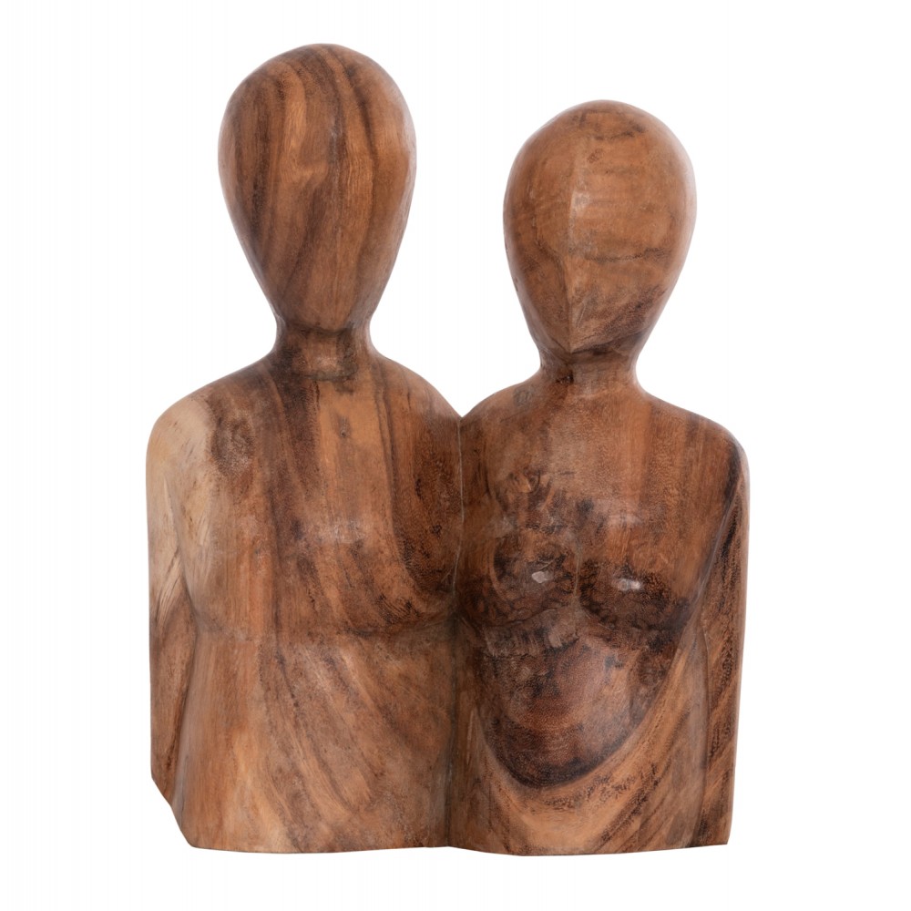 Επιτραπέζιο διακοσμητικό "PARR" από ξύλο σε χρώμα φυσικό 28x13x40