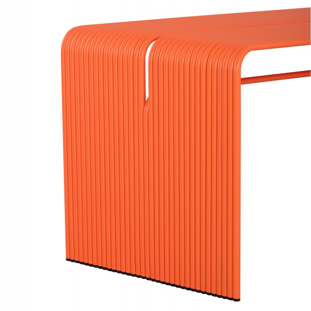 Τραπέζι "INTREPID" από αλουμίνιο σε πορτοκαλί χρώμα 121x70x70