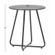 Βοηθητικό τραπέζι "SAMMON" από μέταλλο σε γκρι χρώμα Φ45x50