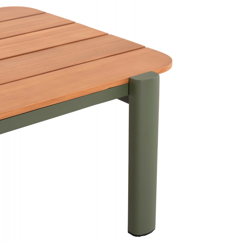 Σετ εξωτερικού χώρου "ELARA" 4τμχ από αλουμίνιο/ύφασμα σε χρώμα πράσινο/μπεζ 120x61x34,5