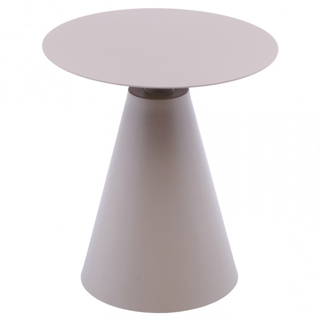 Βοηθητικό τραπέζι "SERA" από αλουμίνιο σε χρώμα καπουτσίνο Φ50x56