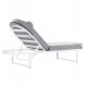 Ξαπλώστρα "MALLOW" από αλουμίνο σε λευκό χρώμα 198x71x40.5/103