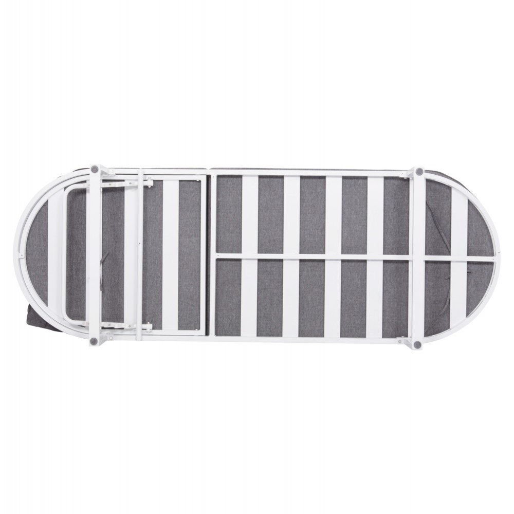 Ξαπλώστρα "MALLOW" από αλουμίνο σε λευκό χρώμα 198x71x40.5/103