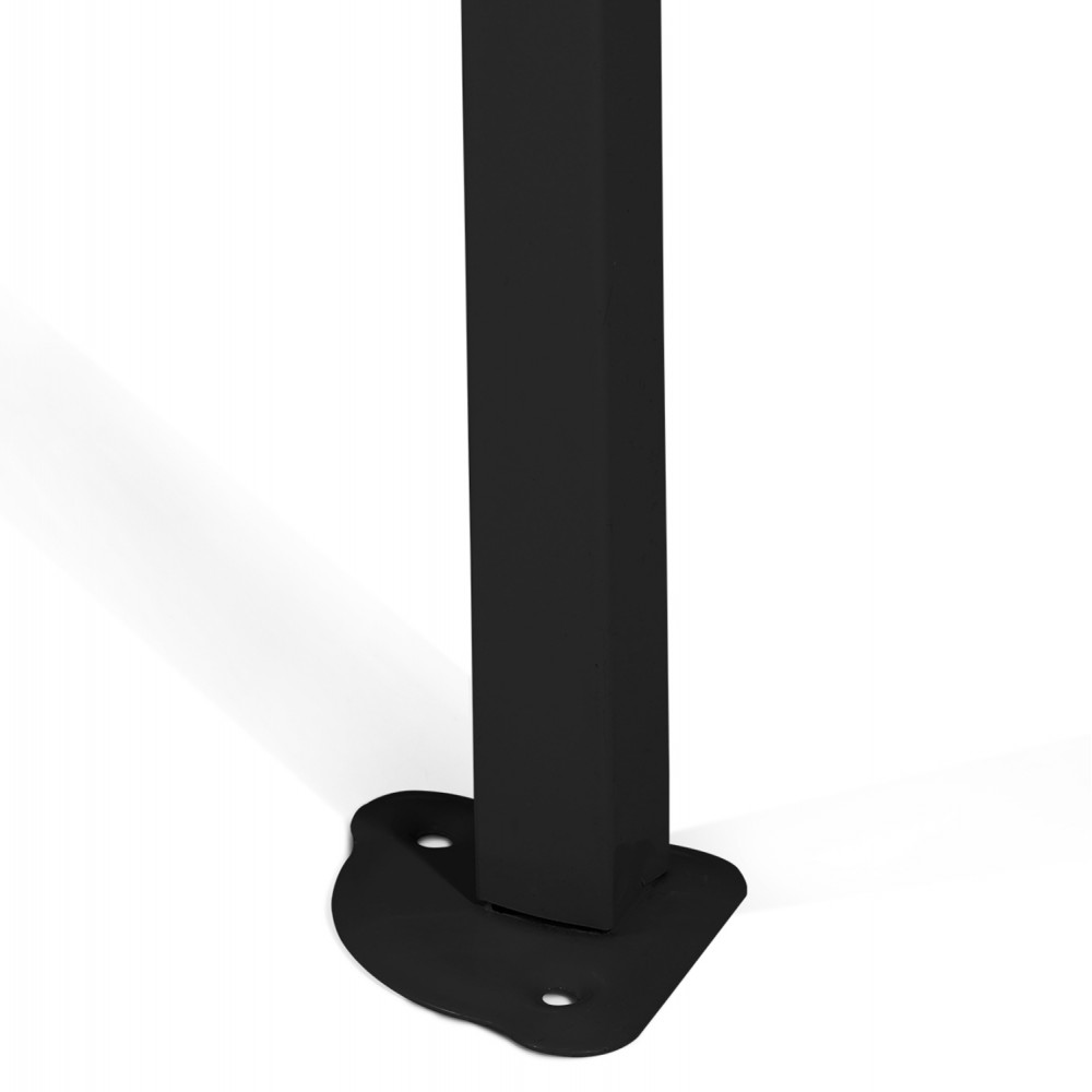 Κιόσκι "MATTHEW" πτυσσόμενο από ύφασμα/μέταλλο σε λευκό/μαύρο χρώμα 3x6x3.1