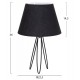 Επιτραπέζιο φωτιστικό "LIVO" από μέταλλο/ύφασμα σε μαύρο χρώμα Φ22x36