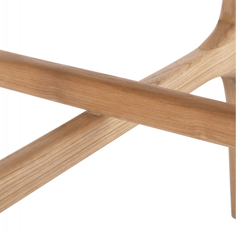 Τραπέζι βοηθητικό "KATAL" από ξύλο σε χρώμα φυσικό Φ59.5x50.5